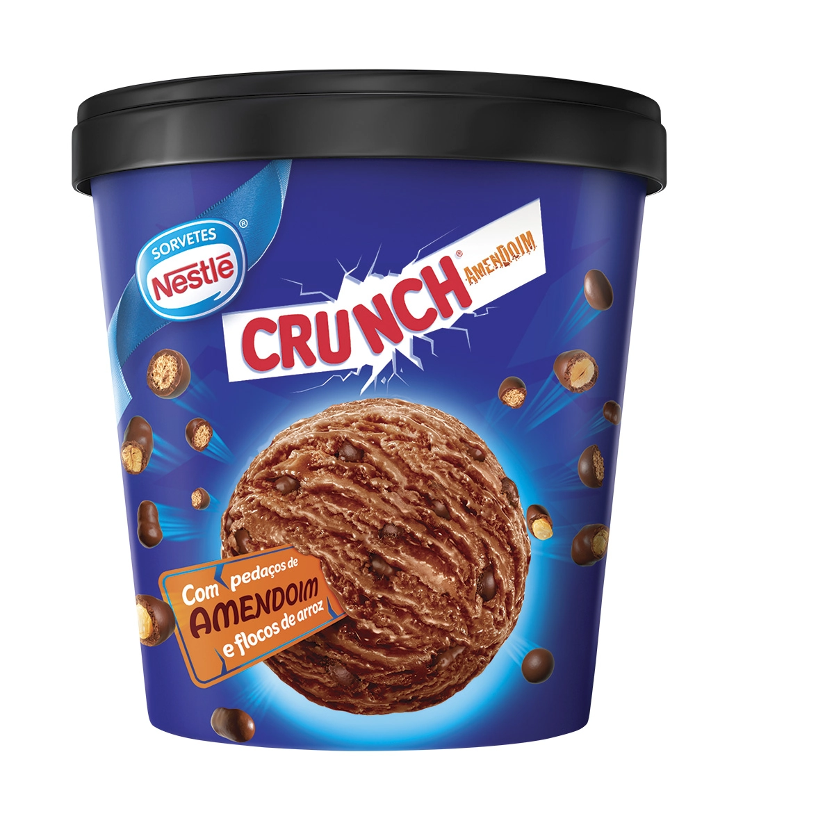 Sorvete Crunch Com Amendoim 455g Nestle