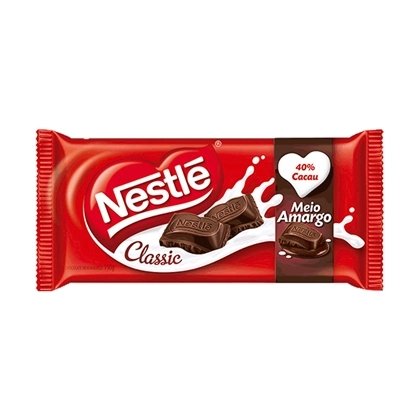 Chocolate Nestle Tablete 125g Classic Meio Amargo