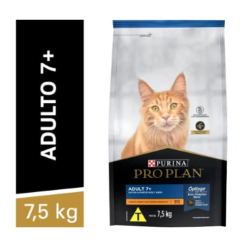 Ração Pro Plan Gatos Adultos 7+ Frango 7,5kg