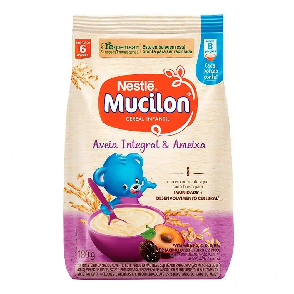 Cereal Infantil MUCILON Aveia e Ameixa 180g