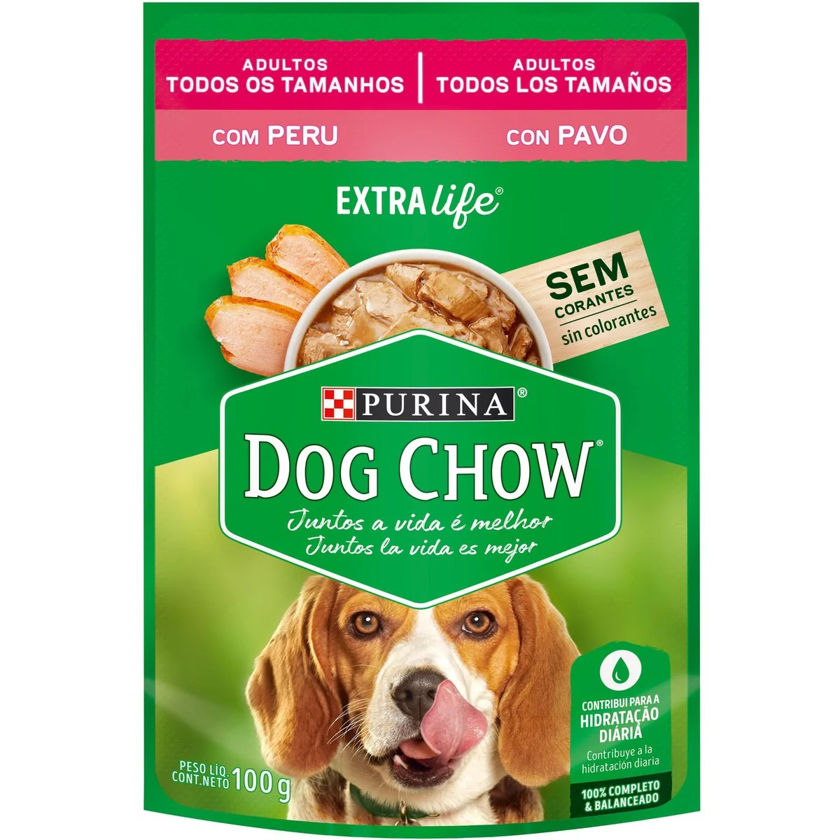 Ração Úmida para Cachorro Adulto Purina Dog Chow Peru com Molho Sachê 100g