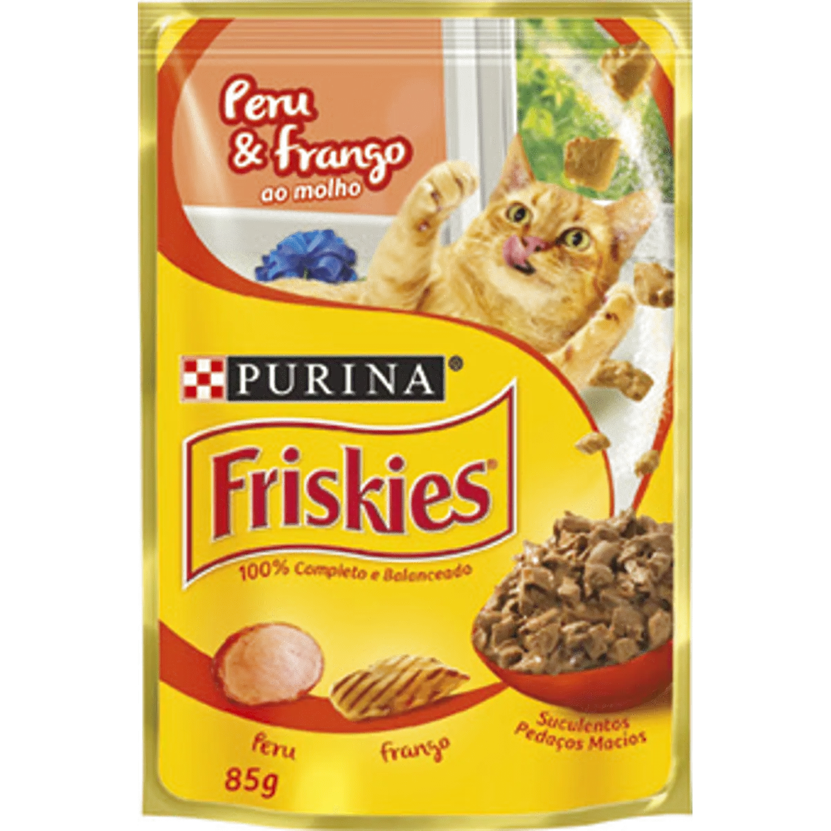 Friskies 85g Peru E Frango Ao Molho