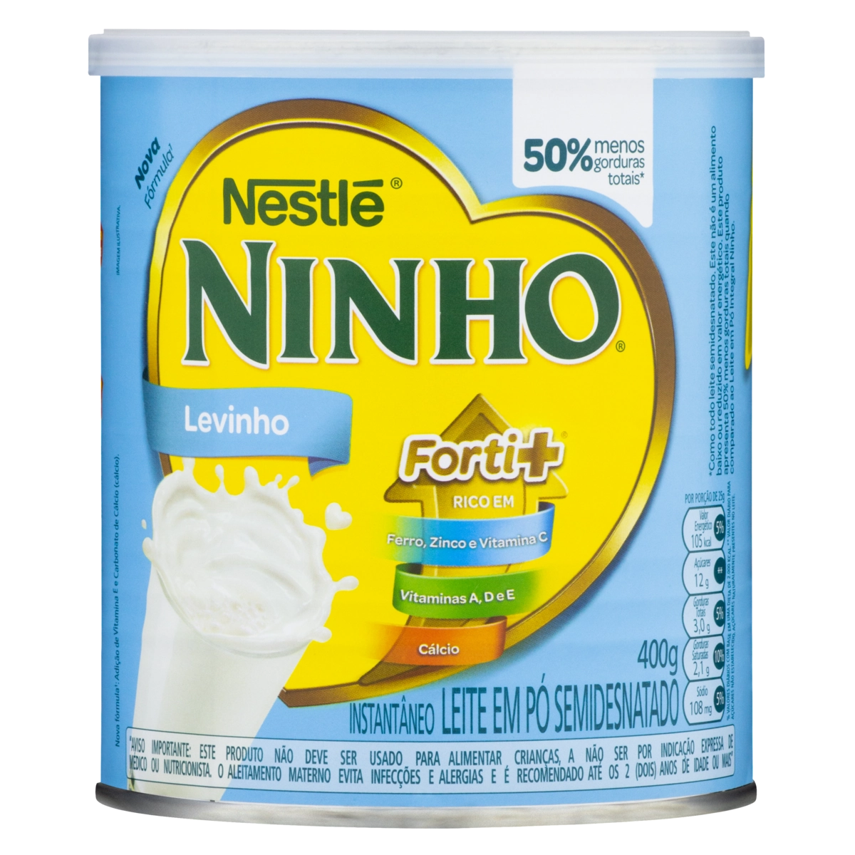 Leite Em Po Ninho Semi Desnatado 400g Cx 24