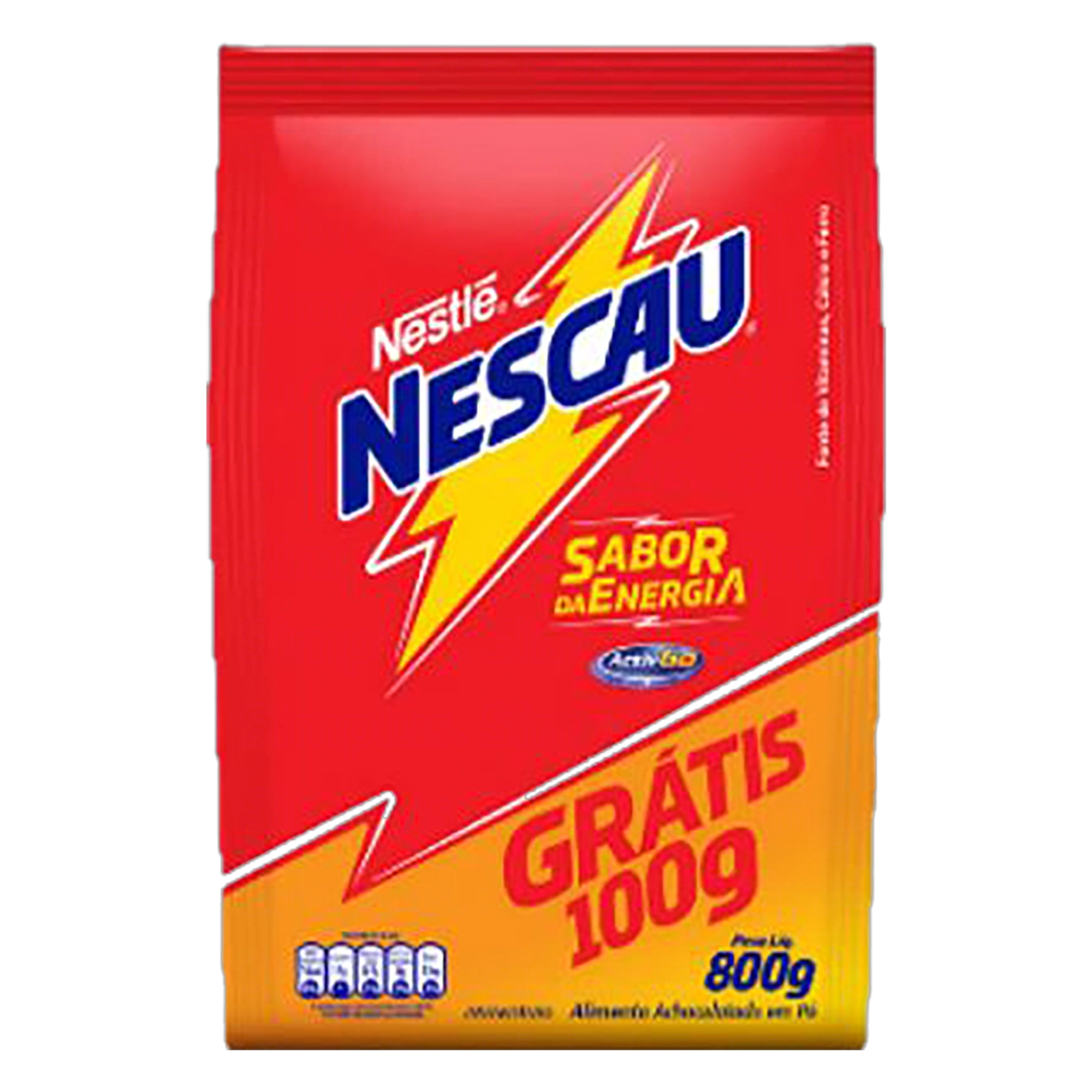 Achocolatado Pó Nescau Pacote Leve 800g Pague 700g