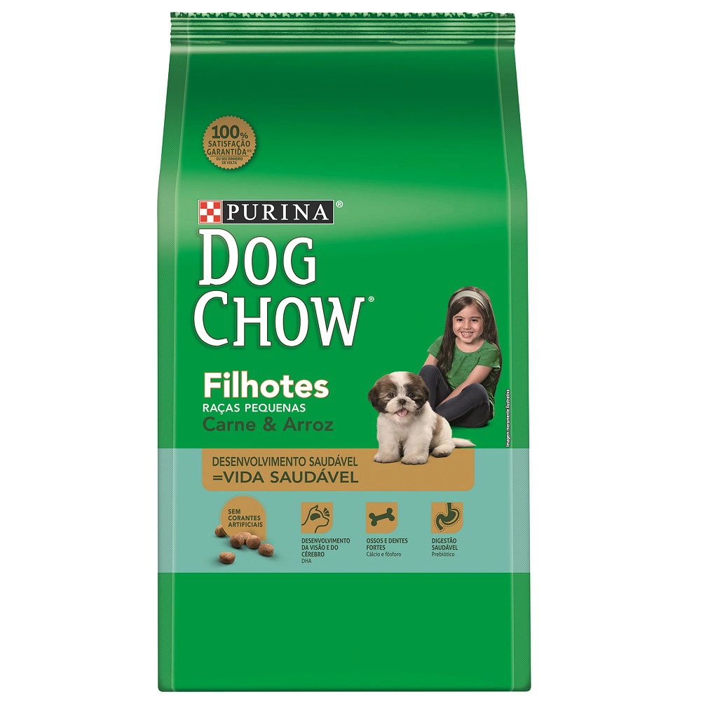 Dog Chow Filhote De Raças Peq. Carne E Arroz 1kg
