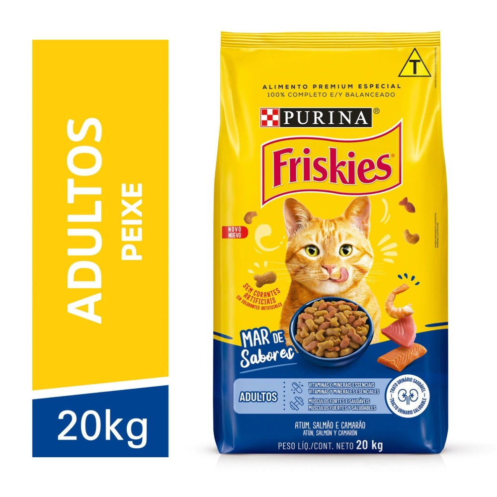 Rac Friskies Cat Adulto Peixe Frutos 20kg