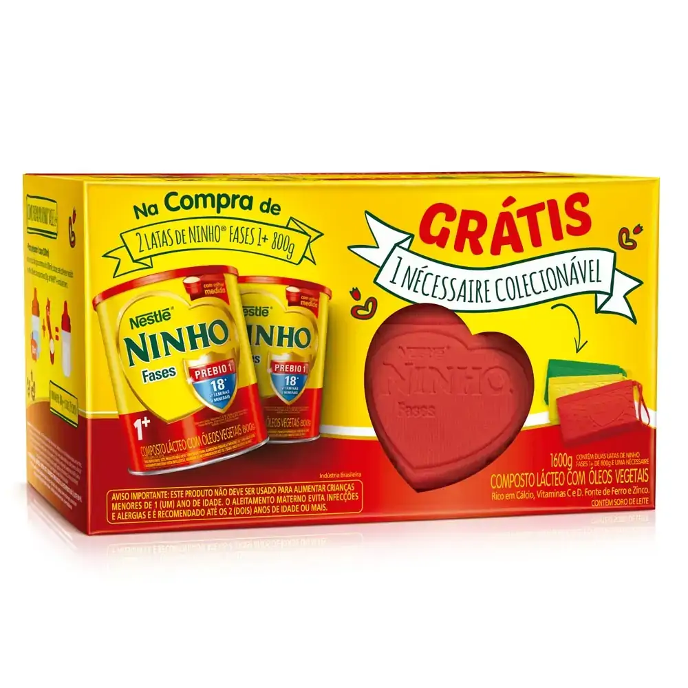 Leite Em Po Ninho 800g C/2 Grts Copo