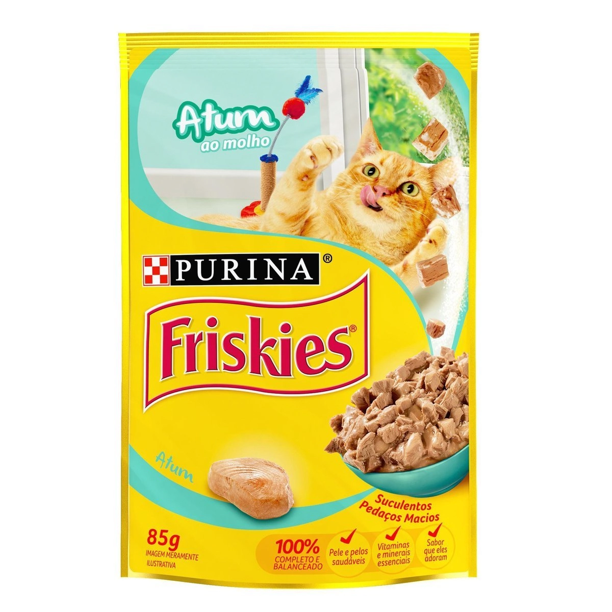 NESTLÉ® PURINA® FRISKIES® Ração Úmida para Gatos Adultos Atum ao molho 85g