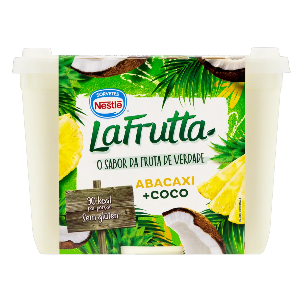 Sorvete Abacaxi E Coco La Frutta Pote 1,5l