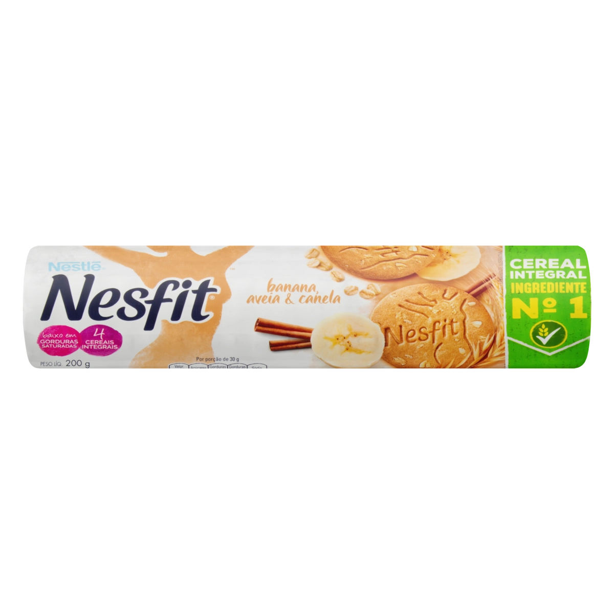 Bisc Integral Nesfit Banana/aveia 200g