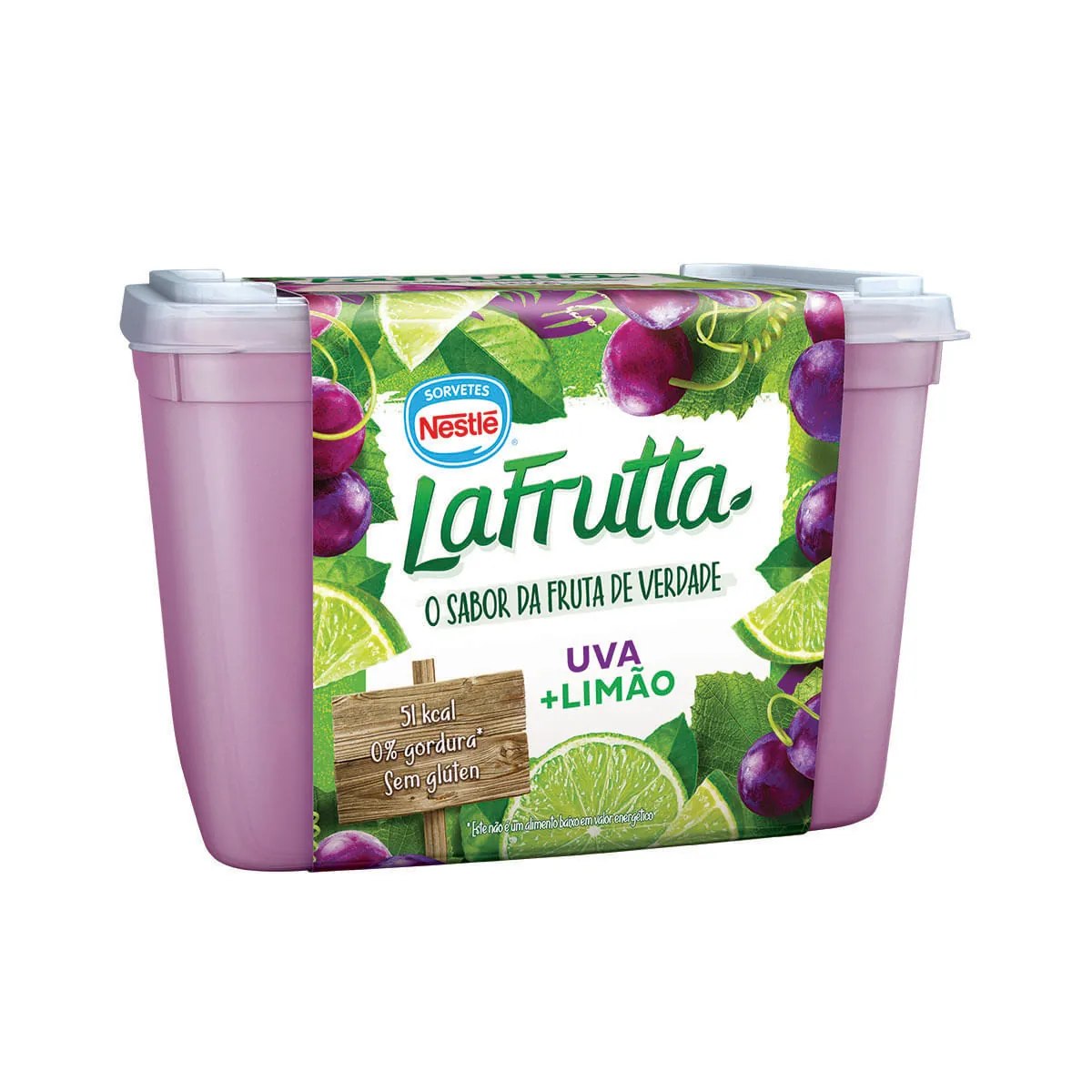 Sorvete de Uva e Limão La Frutta Nestlé 1,5 Litros
