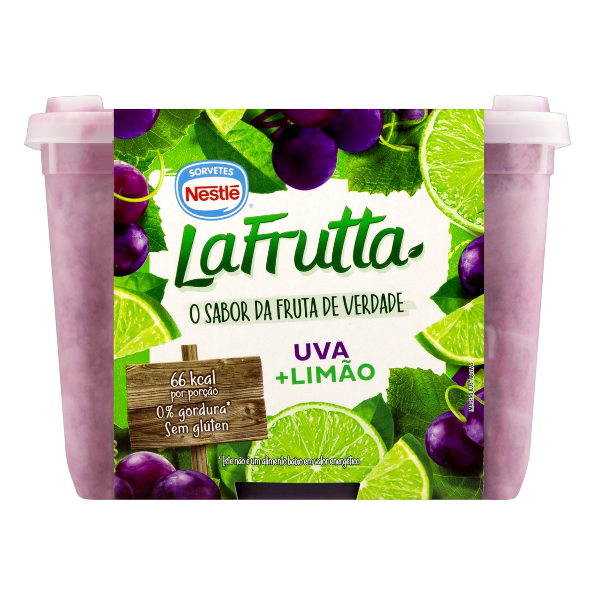 Sorvete Uva E Limão La Frutta Pote 1,5l