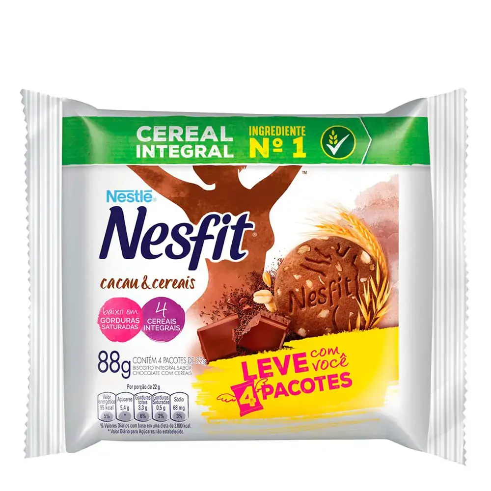 Nesfit Bisc Cacau E Cereais 48 4x22g Br