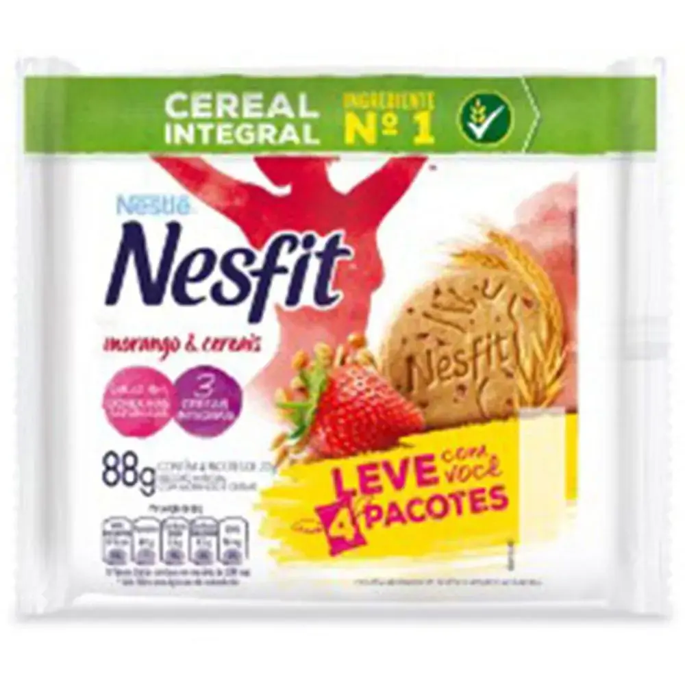 Bisc Nesfit Morango E Cereais 88g
