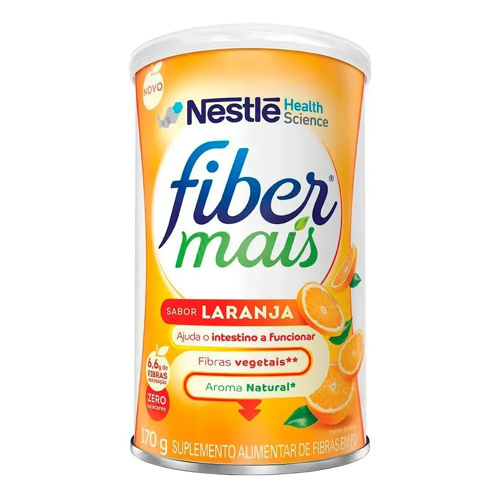 Regulador Intestinal Pó Laranja Zero Açúcar Fiber Mais Lata 170g