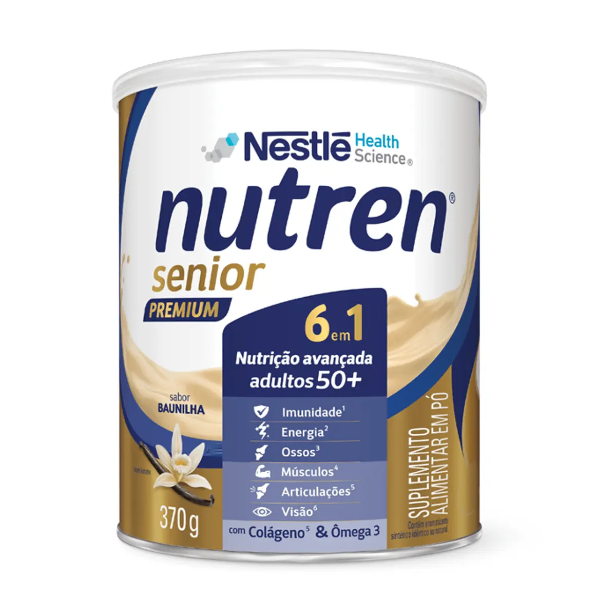 Suplemento Alimentar Pó Nutren Senior Premium Baunilha 370g