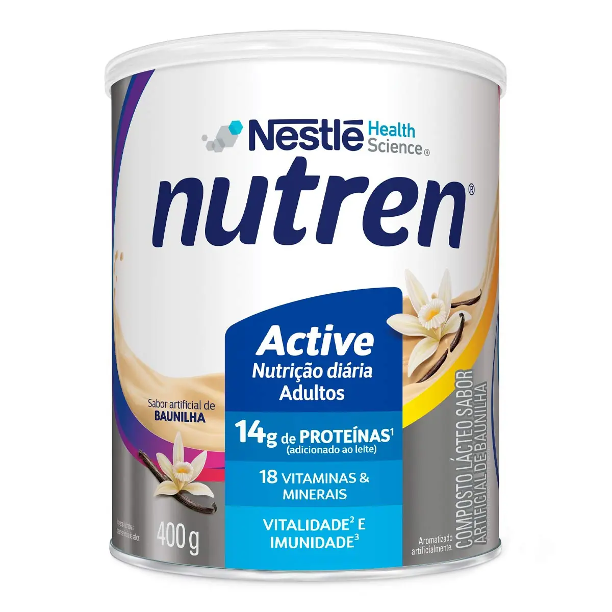 Suplemento Alimentar NUTREN ACTIVE Baunilha 400g
