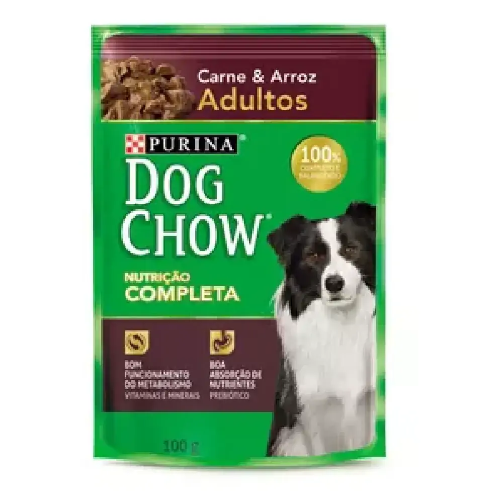 Dog Chow Carne/arroz Adulto Sch 100g