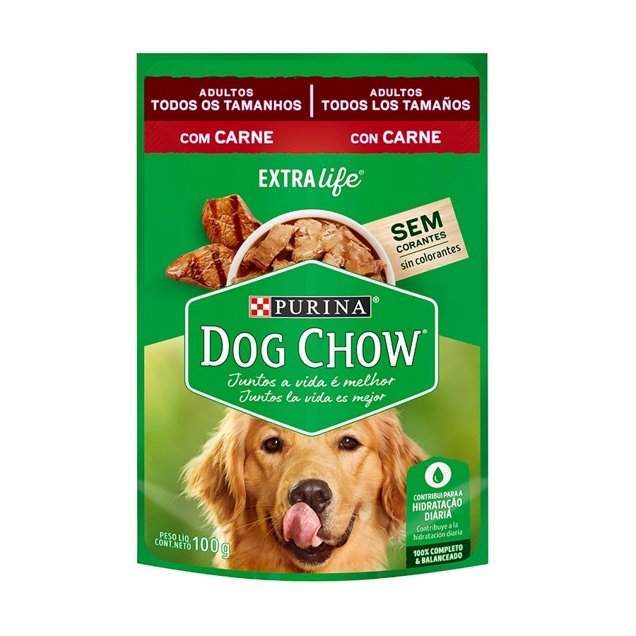 Dog Chow Sache Adulto R.p Carne E Arroz 100gr