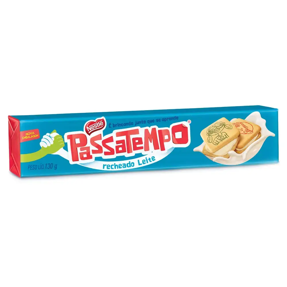 Passatempo Bisc Recheado Leite 70x130gbr