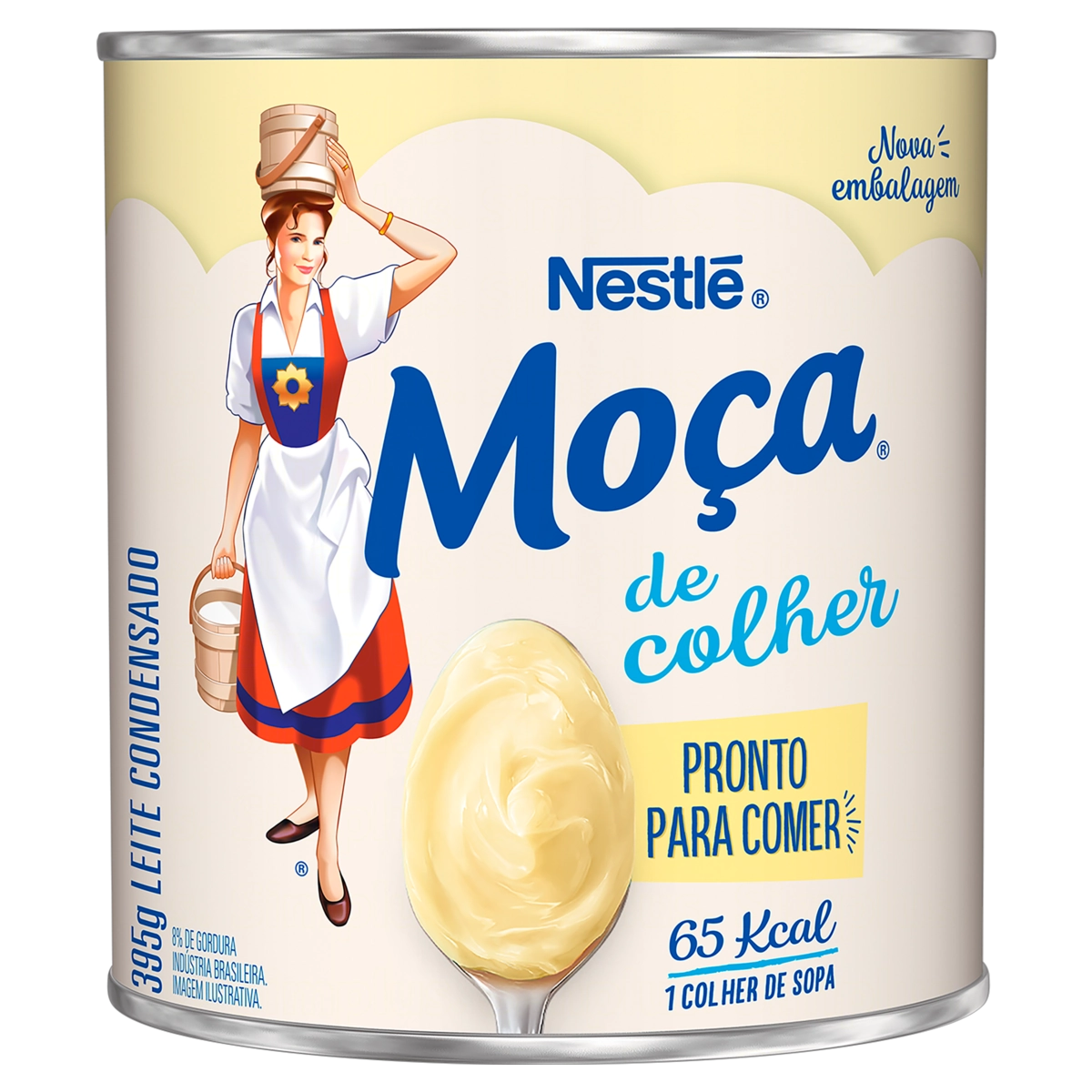 Leite Condensado Moça De Colher Lata 395g