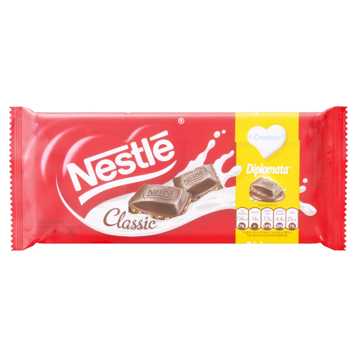 Chocolate Ao Leite E Branco Classic Duo Pacote 100g