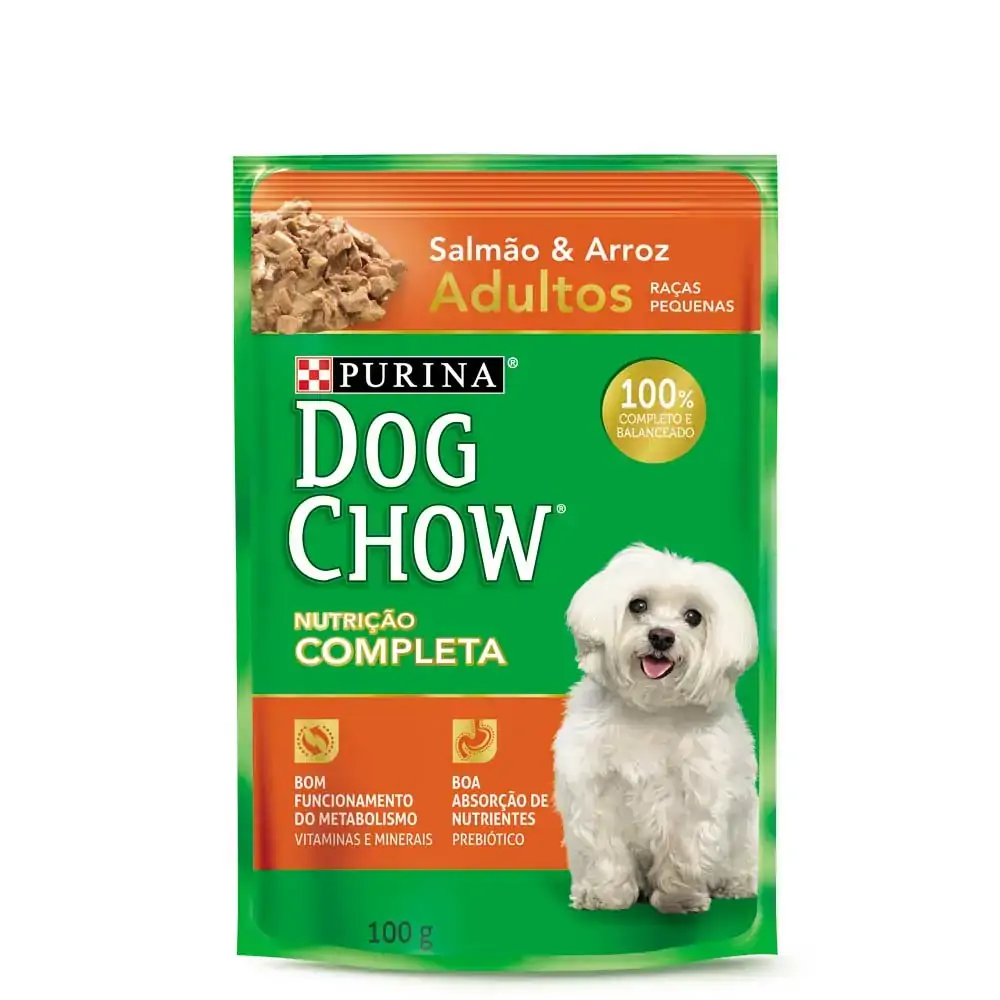 Sache Dog Chow Adulto Salmao E Arroz 100g