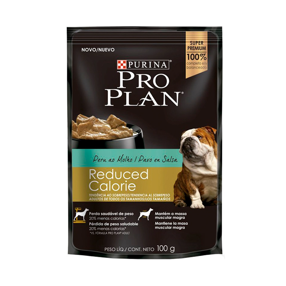 Ração úmida Proplan Para Cães Adultos Reduced Sachê Sabor Peru 100g