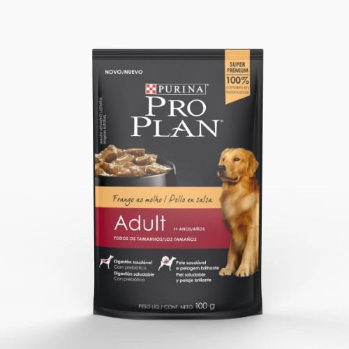 Alimento Úmido Pro Plan Cães Adult 1+ Frango ao Molho 100g 100g