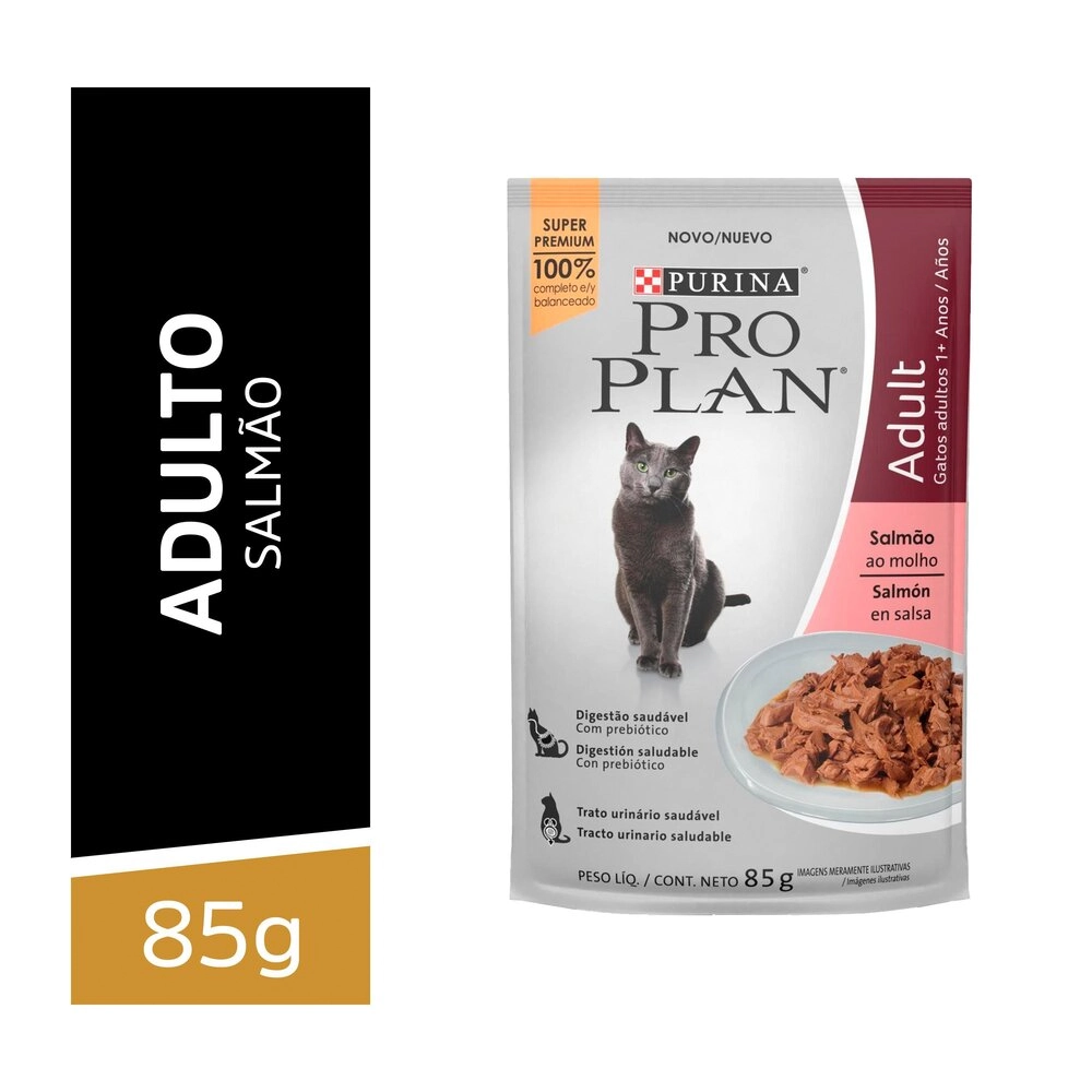 Ração Úmida Pro Plan Salmão para Gatos Adultos 85g