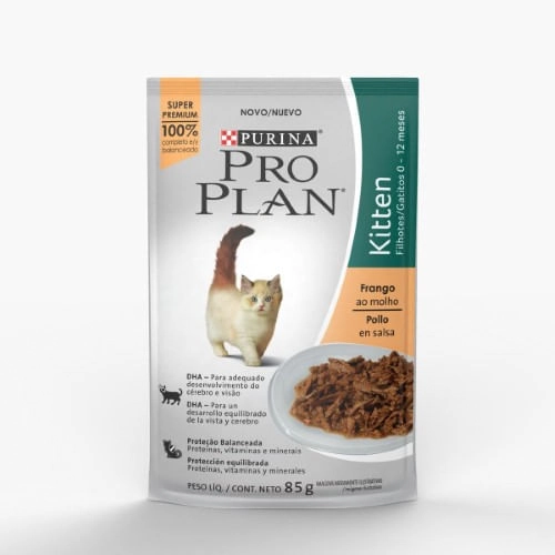 Alimento Úmido Pro Plan Kitten Frango ao Molho 85g