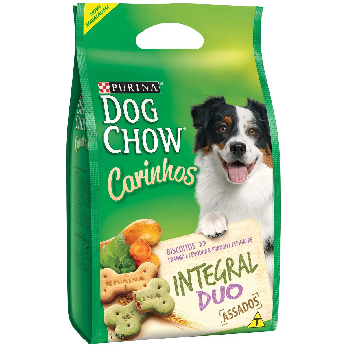 Bisc.dog Chow Canhs 1kg Integral Duo Med./gde