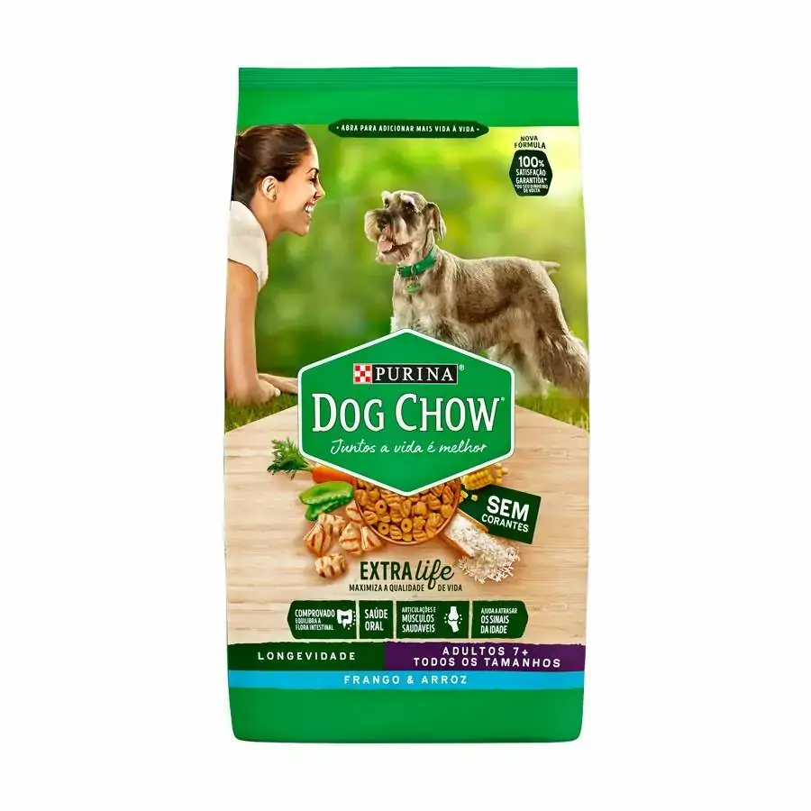 Ração Dog Chow Para Cães Adultos 7 Sabor Frango E Arroz