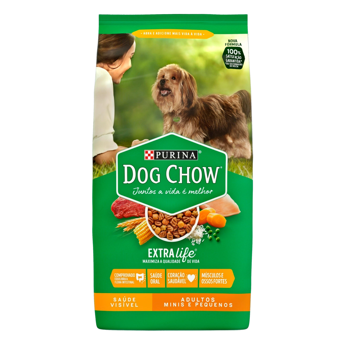 Alimento Para Cães Adultos Raças Minis E Pequenas Purina Dog Chow Extra Life Pacote 20kg