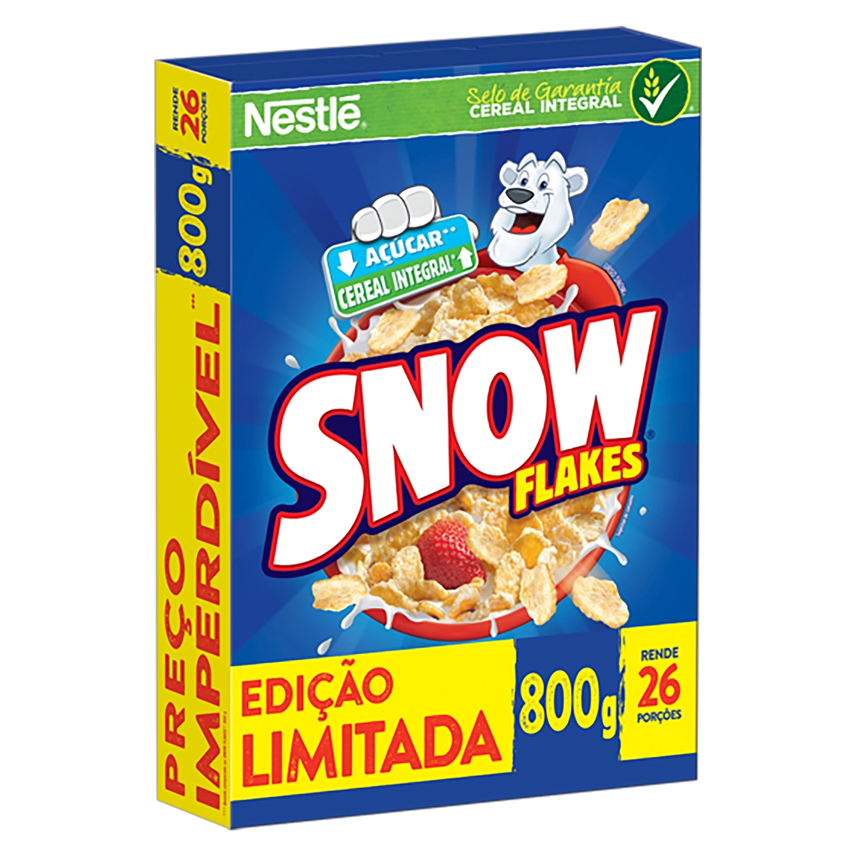Cereal Matinal Snow Flakes Caixa 800g Embalagem Mega Econômica