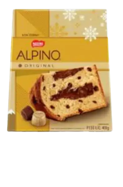 Panettone Com Gotas E Recheio Chocolate Alpino Nestlé Caixa 400g
