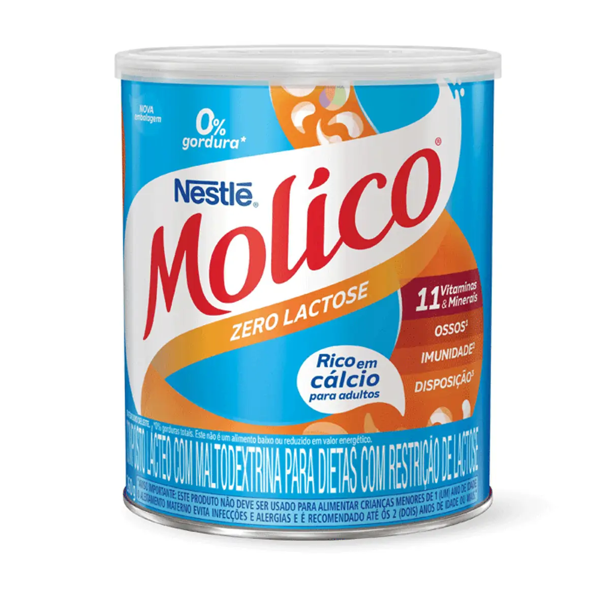 Leite em pó Molico Zero Lactose Lata 260g