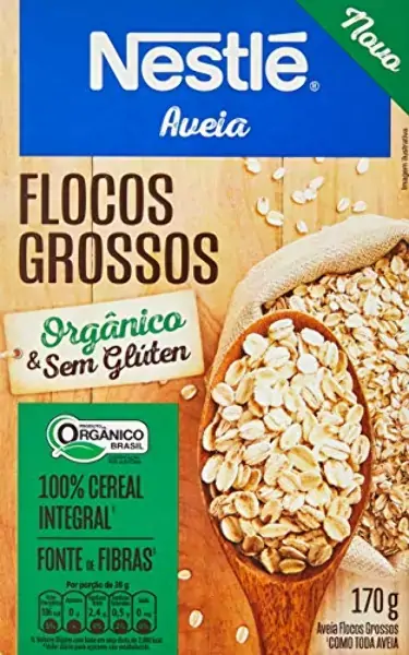 Aveia Organica Nestle Flocos Grossos 170g Cx 28.0