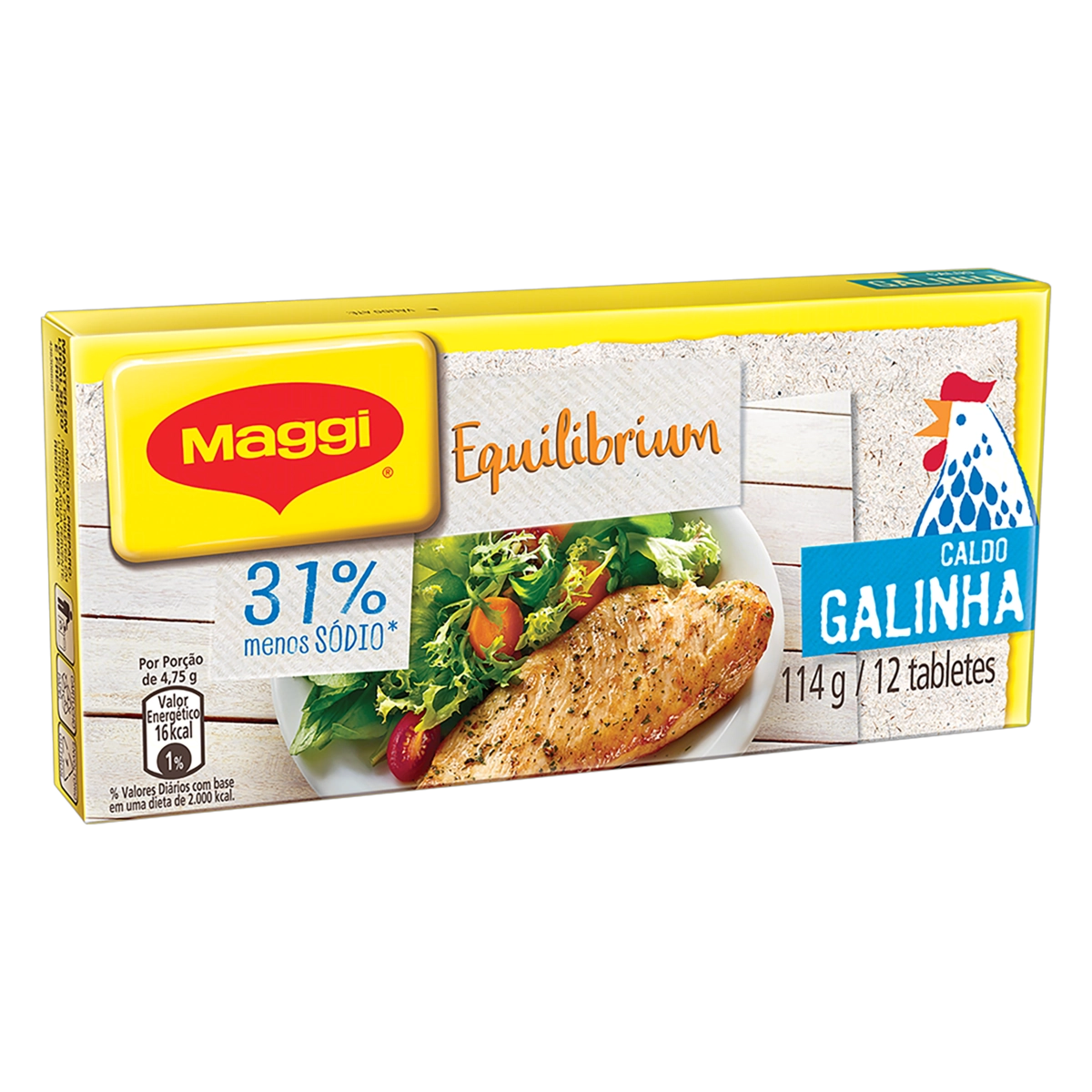 Caldo Tablete Galinha Maggi Equilibrium Caixa 114g 12 Unidades