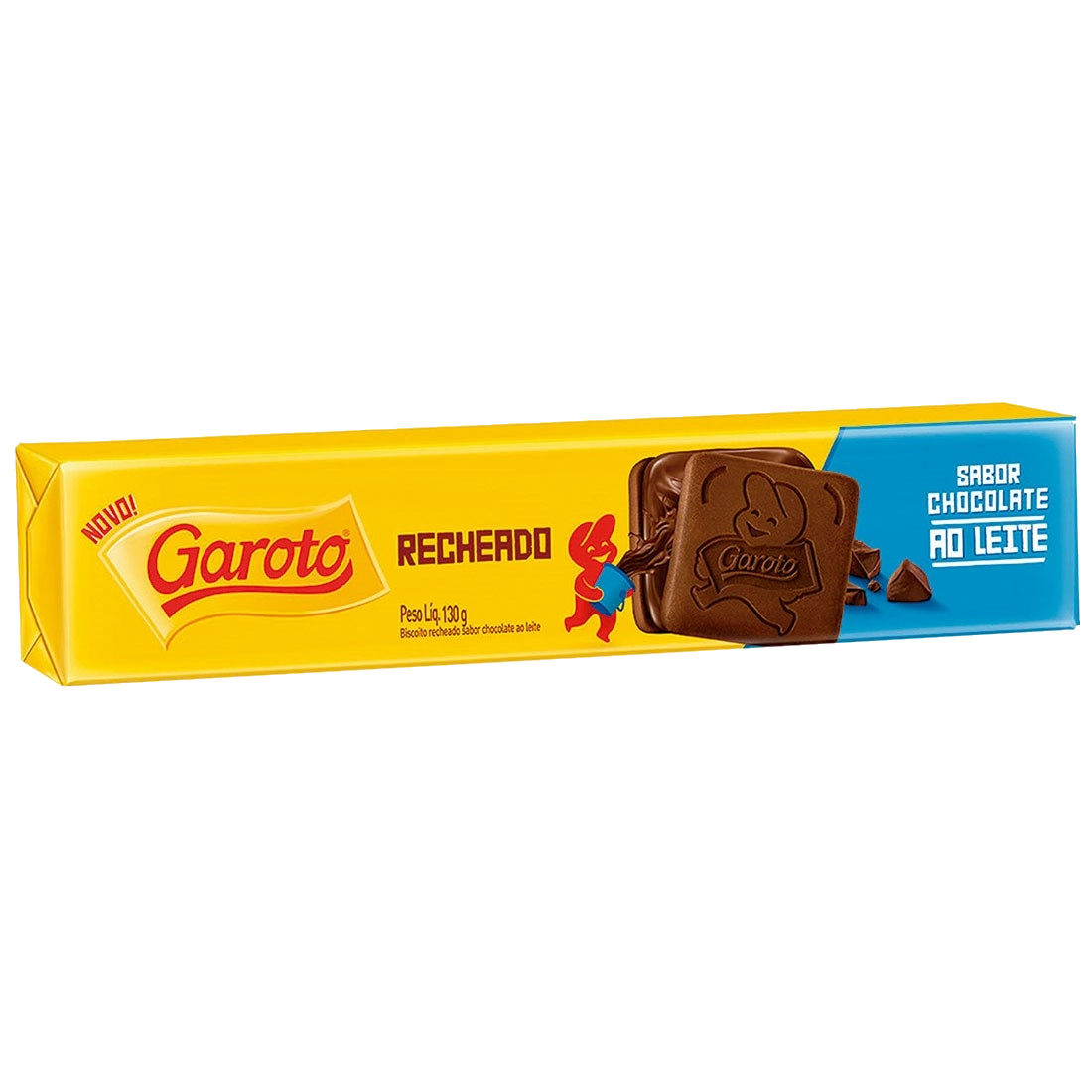 Bisc Rech Garoto 130g Choc. Ao Leite