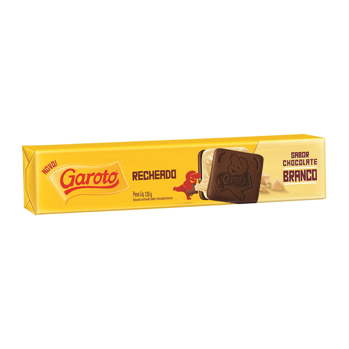 Bisc Garoto Rech Choc Branco 130g Cx70