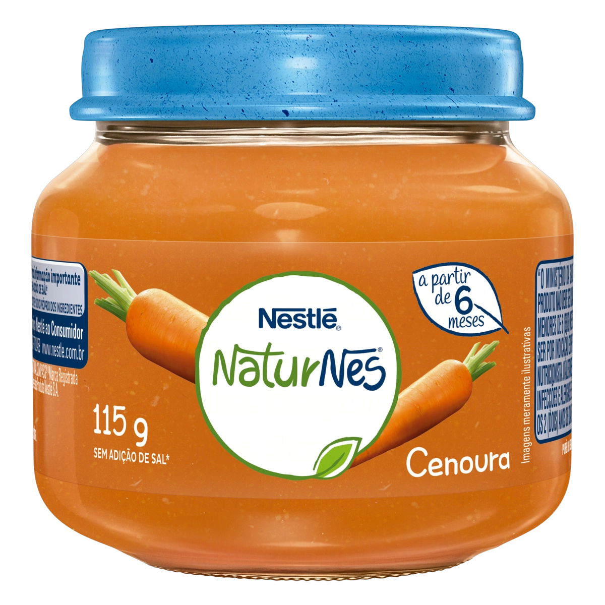 Purê Cenoura Naturnes Vidro 115g