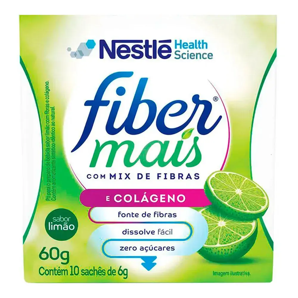 Regulador Intestinal Limão Fiber Mais Caixa 60g 10 Unidades