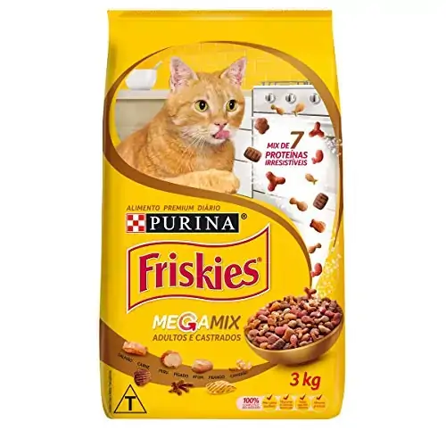 Alimento Para Gatos Castrados Adultos Megamix Purina Friskies Pacote 3kg