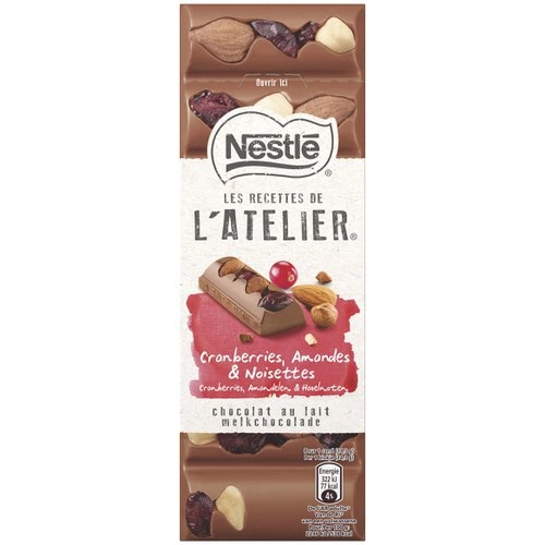 Choc Latelier Milk Cranb/amend/noz 100g