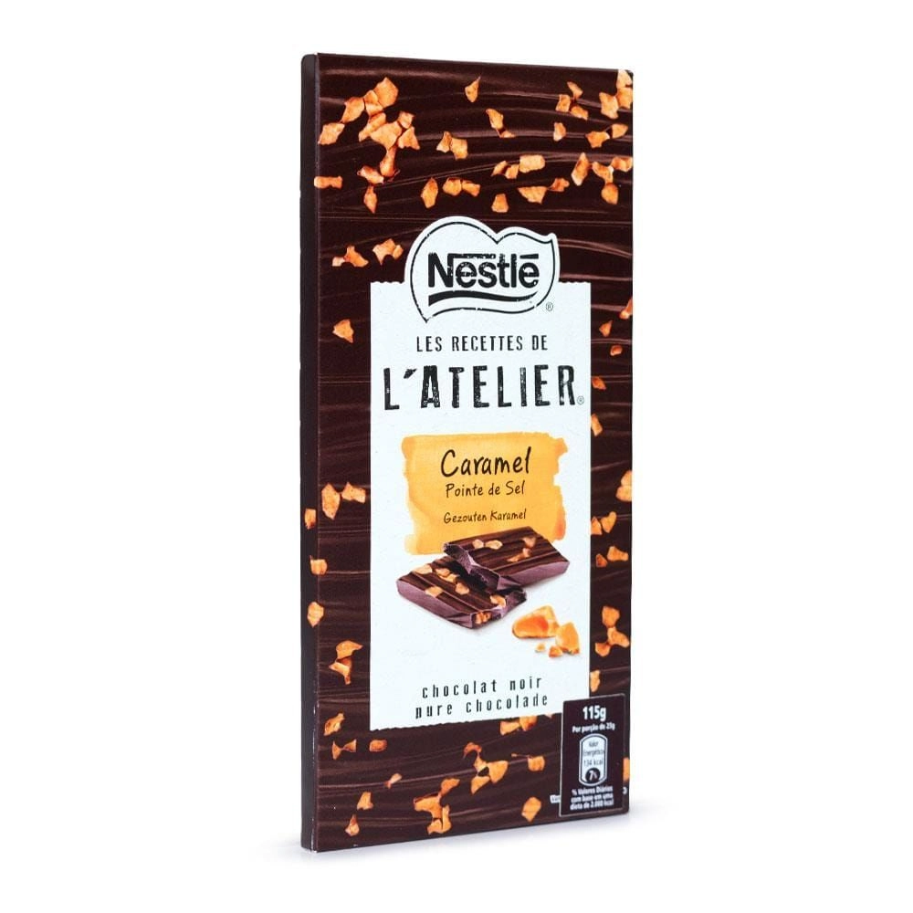 Chocolate Suíço Amargo Caramel Point De Sel Les Recettes De Latelier Caixa 115g