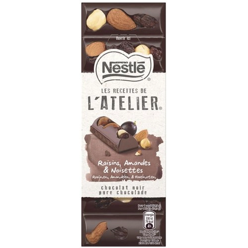 Choc Nestle L Atelier 100g Dark Rais