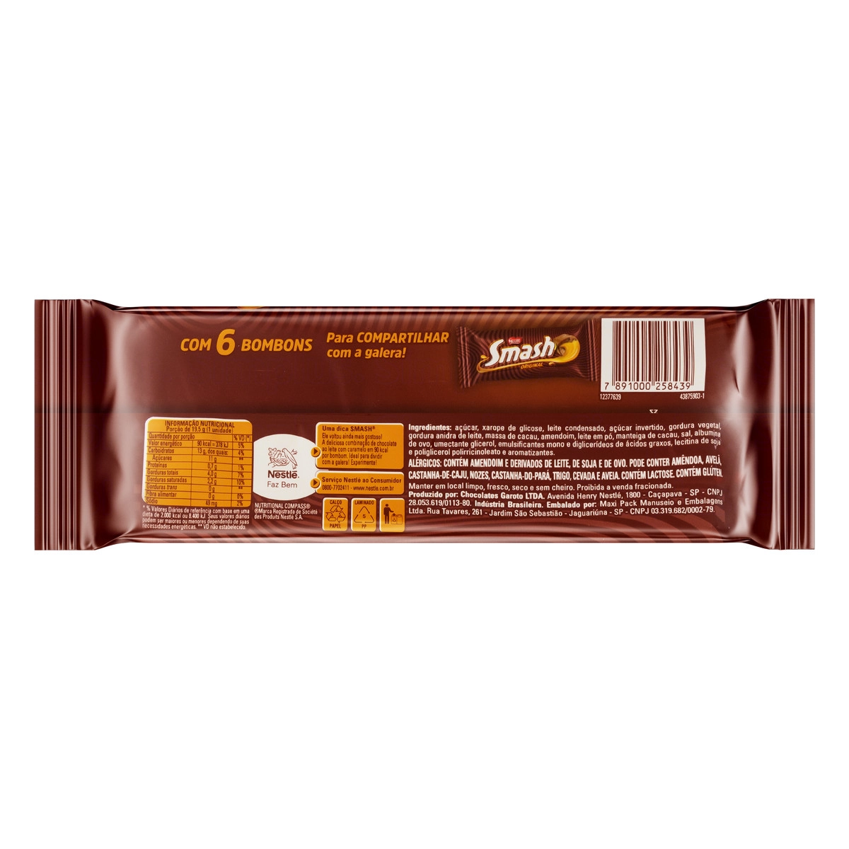 Choc.nestle Smash 114g