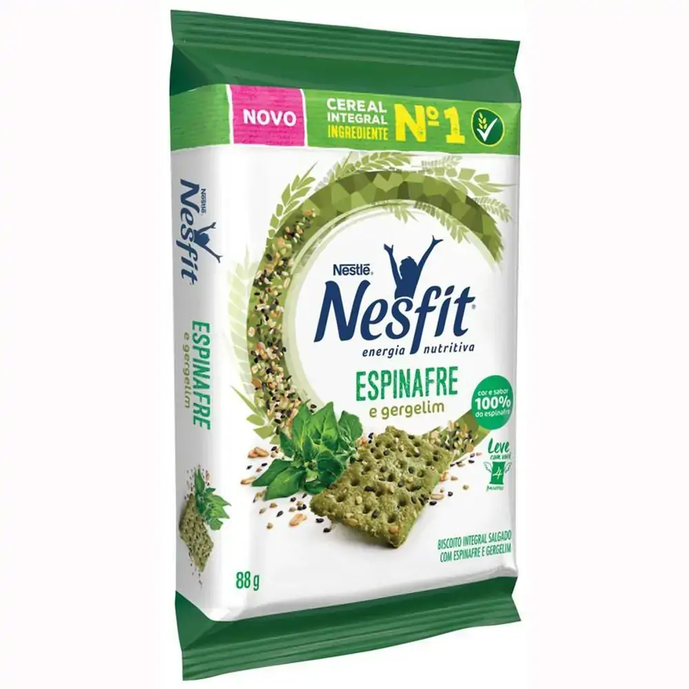 Bisc Nesfit Vegetais E Espinafre 88g Cx 60.0