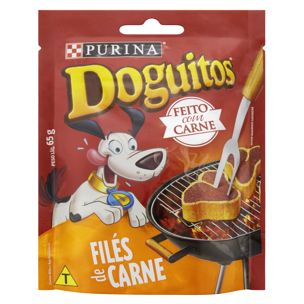 Petisco Para Cães Filés De Carne Purina Doguitos Sachê 65g